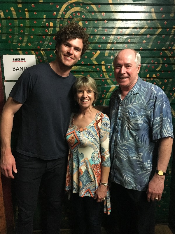 Vance Joy with Jackie and Frank Page